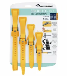 SEA TO SUMMIT Stretch-Loc 4 pack Yellow - zestaw pasków troków mocujących - pomarańczowe