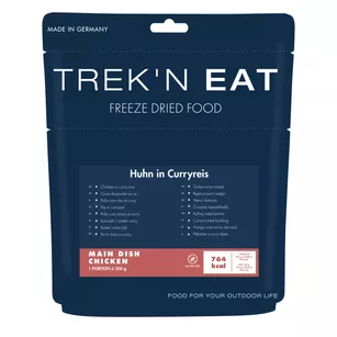 TREK'N EAT Kurczak w sosie curry z ryżem MAŁA 200 g (720 g) - Żywność Liofilizowana