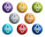 Przypinki buttony kolorowe logo ZHP