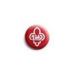 Przypinka button harcerski logo ZHP czerwona