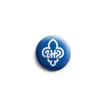 Przypinka button harcerski logo ZHP granatowa