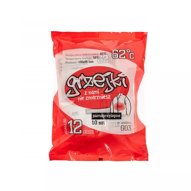 GRZEJKI Ogrzewacz jednorazowy do ciała - 10 sztuk