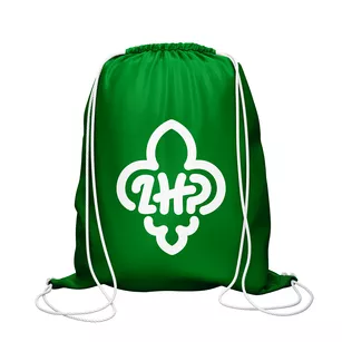 Plecak harcerski z logo ZHP - zielony - Plecak workowy worek