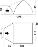 Namiot ekspedycyjny Marabut K2 Expedition 2-3-osobowy - wymiary namiotu