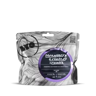 LYOFOOD Deser kruszonka z truskawkami i rabarbarem - wegetariański deser - 70 g (140 g)