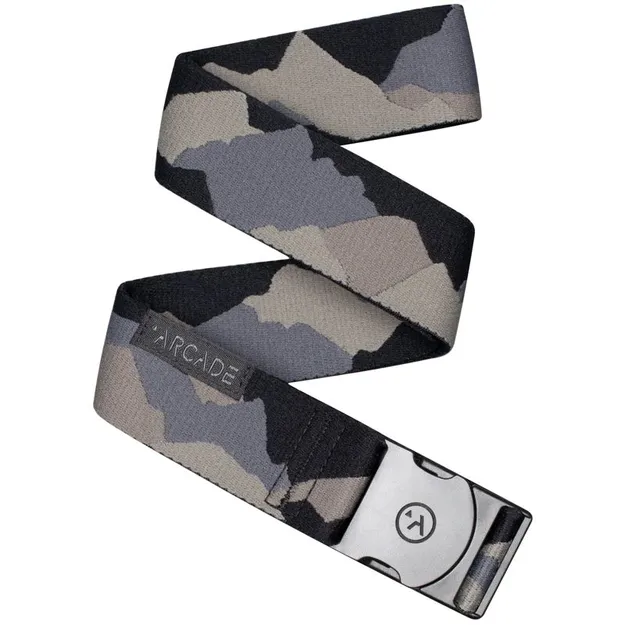 Pasek ARCADE Ranger (3,9 cm) grey / peaks camo - elastyczny pasek do spodni