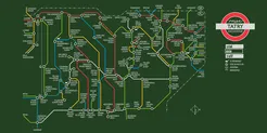 Ręcznik szybkoschnący Nasze Góry - metro mapa - Tatry Zachodnie - zielony