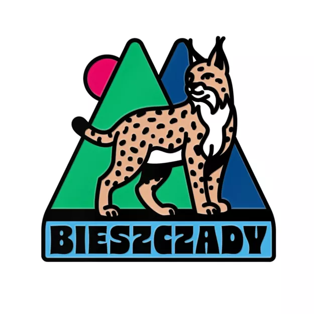 Pin metalowy turystyczny RYŚ BIESZCZADY - PINSTORY