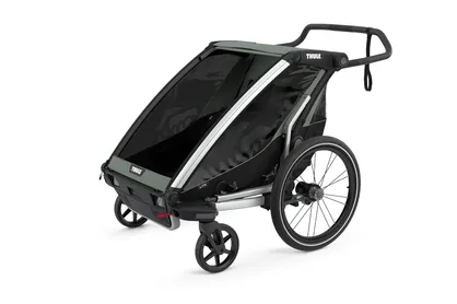 THULE Chariot Lite 2  - Przyczepka rowerowa + wózek spacerowy - Aluminium/Agave