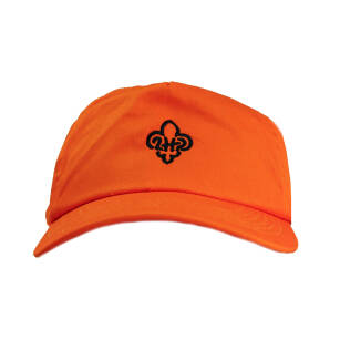 Czapka harcerska z daszkiem z logo ZHP - pomarańczowa