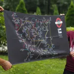 Ręcznik szybkoschnący Nasze Góry - metro mapa - Tatry Wysokie - czarny