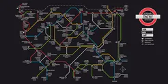 Ręcznik szybkoschnący Nasze Góry - metro mapa - Tatry Wysokie - czarny