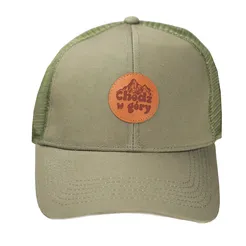 Czapka z daszkiem truckerka z naszywką Chodź w góry - olive green