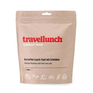 TRAVELLUNCH Puree ziemniaczane z szynką i porem - porcja podwójna - 950 g - danie liofilizowane