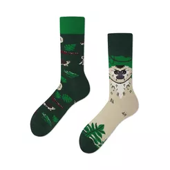 MANY MORNINGS - Giddy Gibbon - bawełniane kolorowe skarpetki - gibony