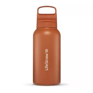 LIFESTRAW Go 2.0 - Butelka ze stali nierdzewnej z filtrem - 1000 ml - Kyoto Orange
