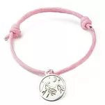 Bransoletka wiązana z zawieszką GÓRY - różowa
