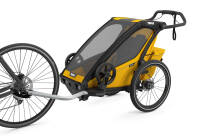 THULE Chariot Sport 1 - przyczepka rowerowa + wózek biegowy + wózek spacerowy -  Black / Spectra Yellow