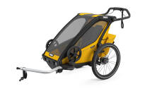 THULE Chariot Sport 1 - przyczepka rowerowa + wózek biegowy + wózek spacerowy -  Black / Spectra Yellow