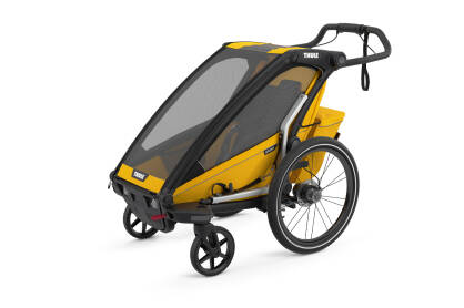 THULE Chariot Sport 1 - przyczepka rowerowa + wózek spacerowy -  Black / Spectra Yellow