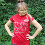 Koszulka Tatry Zachodnie czerwona damska