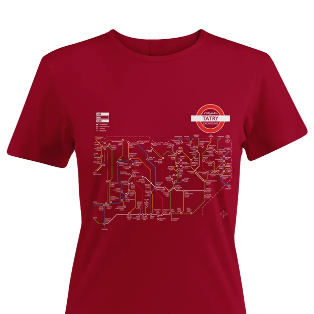 Koszulka turystyczna t-shirt Nasze Góry Metro Tatry Zachodnie - damska