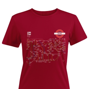 Koszulka turystyczna t-shirt Nasze Góry Metro Tatry Zachodnie - damska