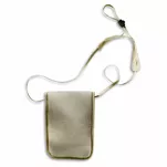 Tatonka Skin Neck Pouch natural saszetka na szyję - tył wykończony siatką mesh