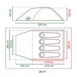 COLEMAN Darwin 4 Plus - Namiot turystyczny czteroosobowy - szary - 2