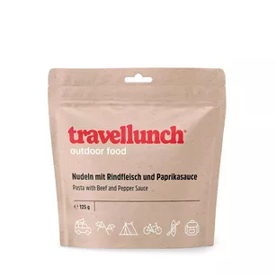 TRAVELLUNCH Makaron z wołowiną w sosie paprykowym - 575 g - danie liofilizowane