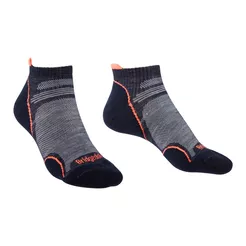 BRIDGEDALE Women's Hike Ultra Light T2 Merino Performance Low - Navy / Candy - skarpety trekkingowe