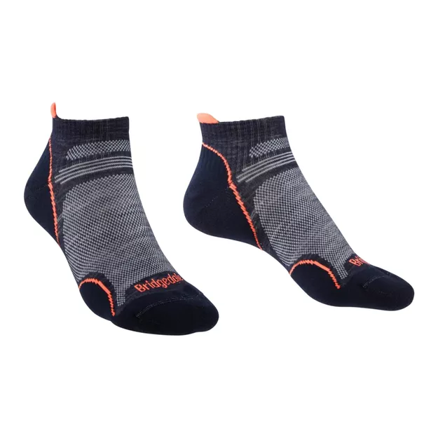 BRIDGEDALE Women's Hike Ultra Light T2 Merino Performance Low - Navy / Candy - skarpety trekkingowe