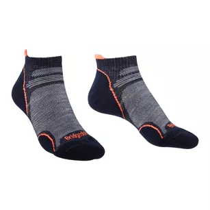 BRIDGEDALE Women's Hike Ultra Light T2 Merino Performance Low - Navy / Candy - skarpety trekkingowe