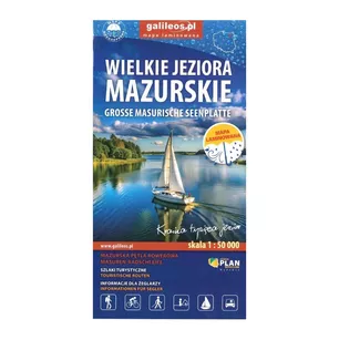 GALILEOS mapa turystyczna - Wielkie Jeziora Mazurskie - laminowana