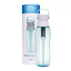 AQUALOGIS Butelka filtrująca Aqua&Go Tritan z filtrem - 750 ml - Sky Blue