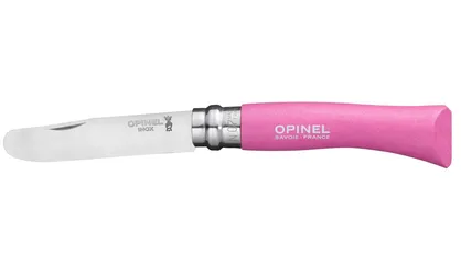 Opinel N°07 My First / Junior - Fuchsia - rozkładany nóż dla dzieci z zaokrąglonym ostrzem