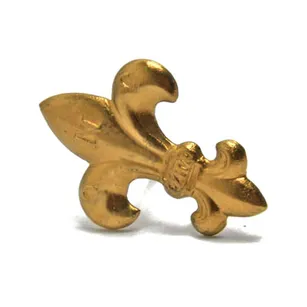Lilijka harcerska ZHP złota na druty - z bolcami