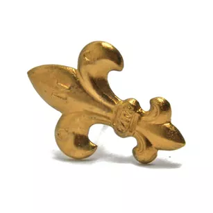 Lilijka harcerska ZHP złota na druty - z bolcami