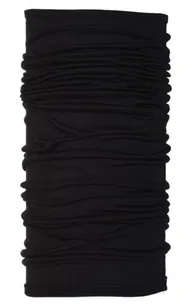 BUFF Lightweight Merino Wool Solid Black - Chusta wełniana 