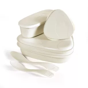 LIGHT MY FIRE LunchKit 2.0 - Cream - Menażka plastikowa zestaw z bio plastiku