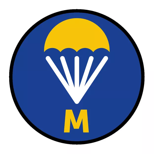 Sprawność harcerska Doświadczony spadochroniarz / Doświadczona spadochroniarka - czarne obszycie - reforma SIM - System Identyfikacji Metodycznej