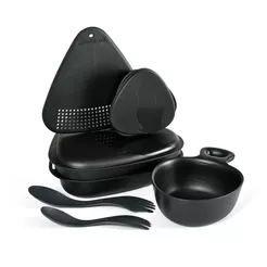 LIGHT MY FIRE MealKit Outdoor 2.0 - slatyblack - Zestaw naczyń turystycznych z bio plastiku