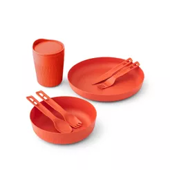 SEA TO SUMMIT Zestaw naczyń biwakowych Passage Dinnerware (7 elementów) - Spicy Orange