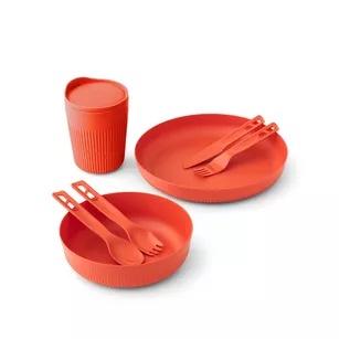 SEA TO SUMMIT Zestaw naczyń biwakowych Passage Dinnerware (7 elementów) - Spicy Orange