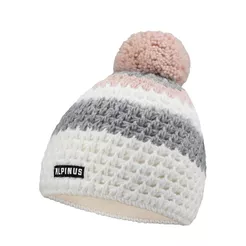 ALPINUS Luosto - zimowa czapka dzianinowa z dodatkiem wełny - biała