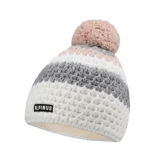 ALPINUS Luosto - zimowa czapka dzianinowa z dodatkiem wełny - biała