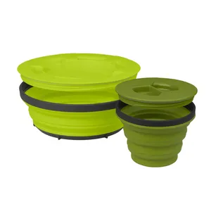 SEA TO SUMMIT X-Seal & Go Set S - Lime & Olive - Zestaw składanych pojemników na żywność