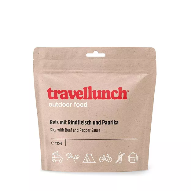 TRAVELLUNCH Pikantna wołowina z ryżem - 425 g - danie liofilizowane