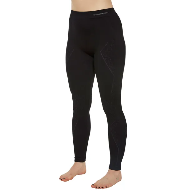 BRUBECK Extreme wool - black - grube damskie kalesony z wełną merynosa