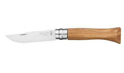 Opinel N°06 Inox Lux Olive - klasyczny nóż z rękojeścią z drewna oliwnego